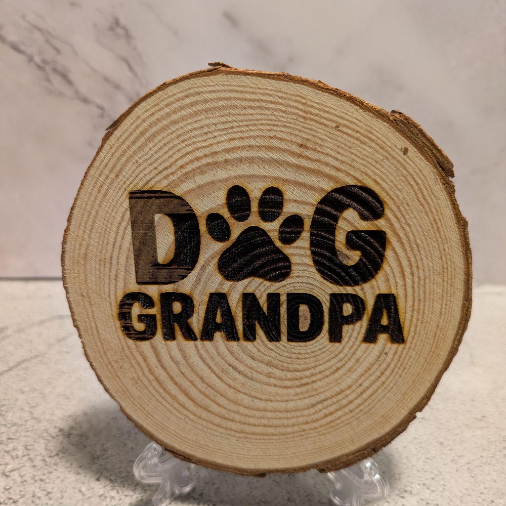 Dog Grandpa Wooden Plaque